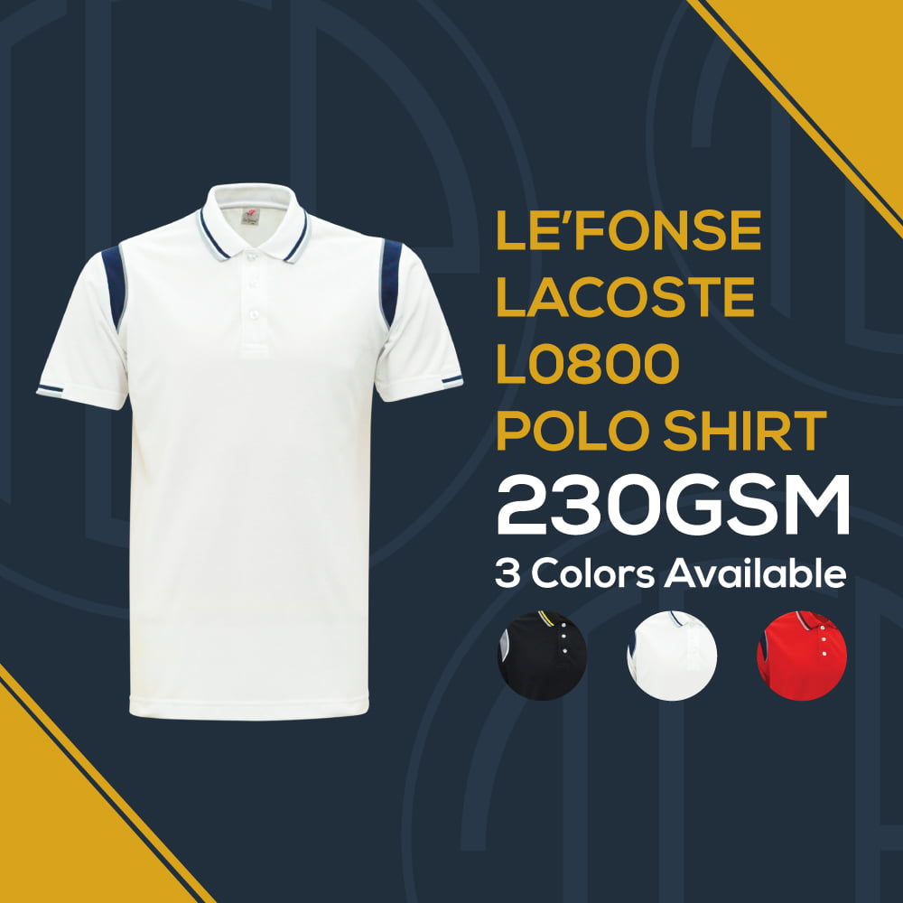 230GSM Le’fonse Lacoste L0800 Polo Shirt | The Custom Project