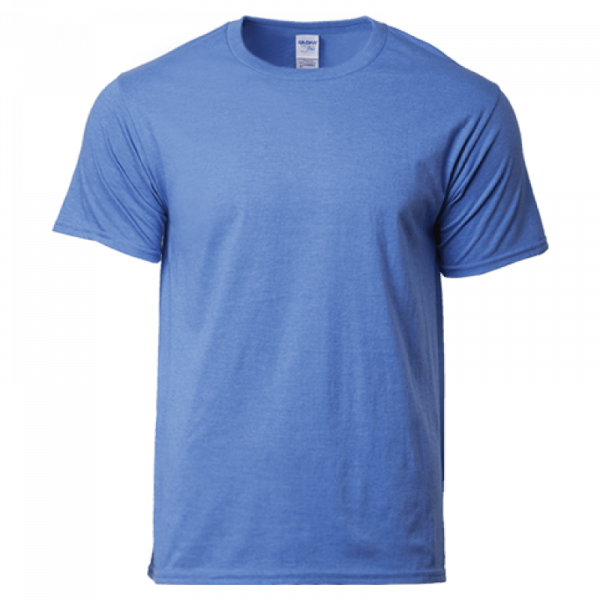 Gildan Premium Cotton Round Neck T-Shirt Heather Royal-76000-218C