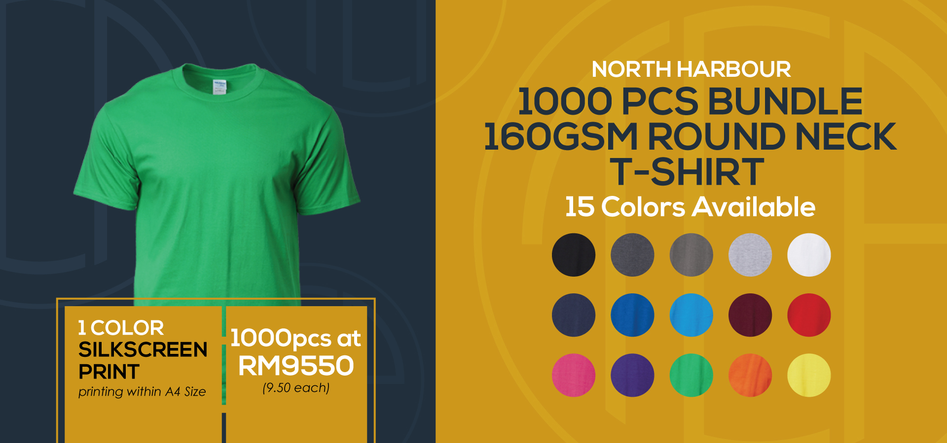 Promotion-Page-Silkscreen-Print-1000PCS-North-Harbour-T-Shirt-Bundle