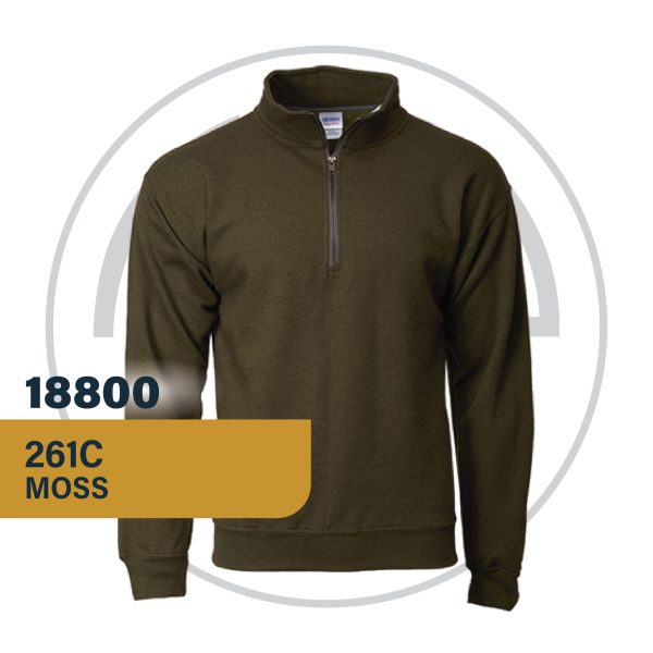 Gildan 18800 Vintage Cadet Collar Sweatshirt Moss customproject.my