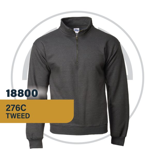 Gildan 18800 Vintage Cadet Collar Sweatshirt Tweed customproject.my