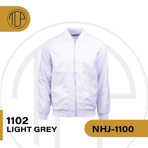 North Harbour NHJ1100 Bomber Jacket Light Grey customproject.my